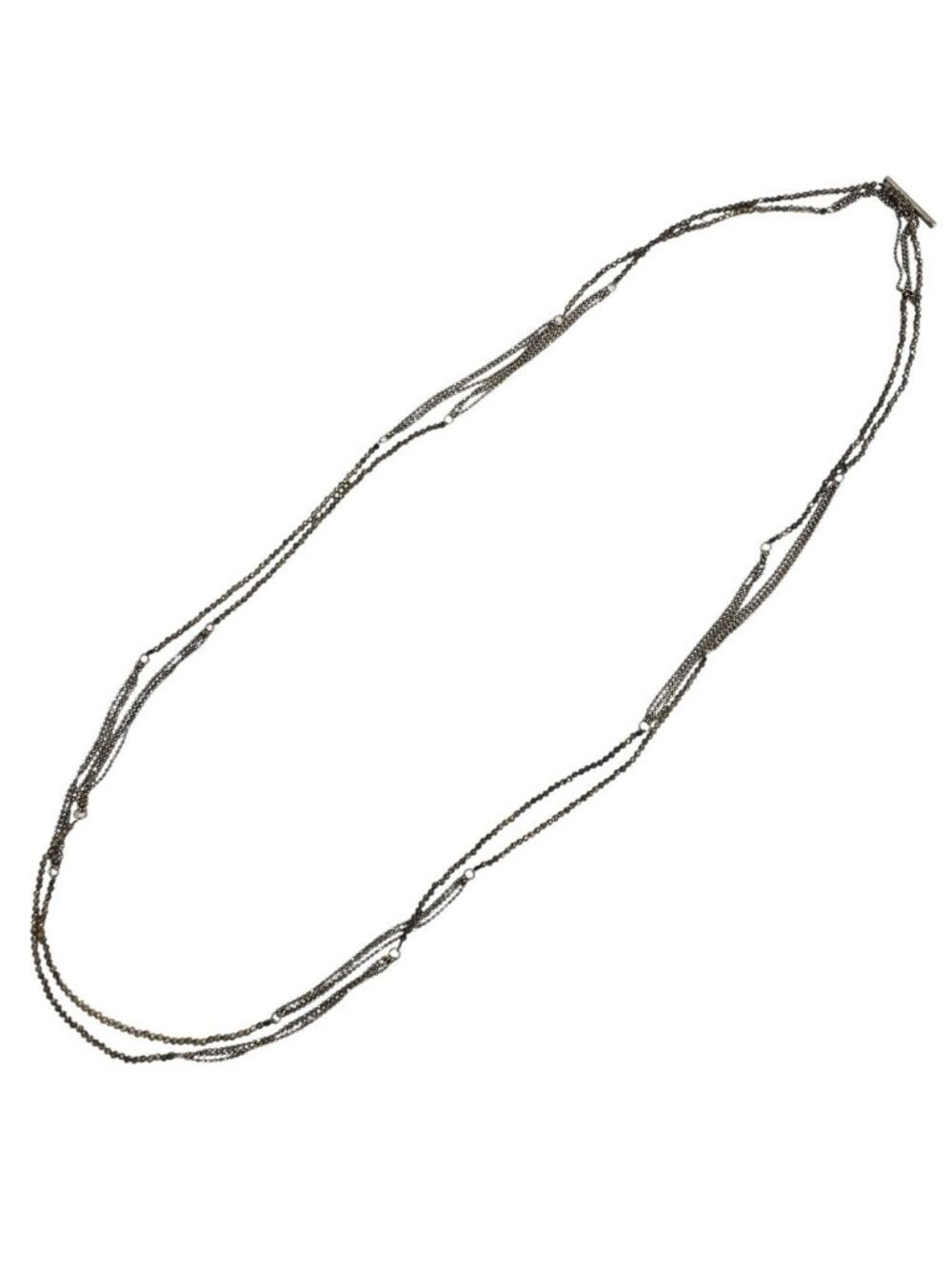 Brunello Cucinelli Cineral Lock Cut Long Pendant Double Strand Beads